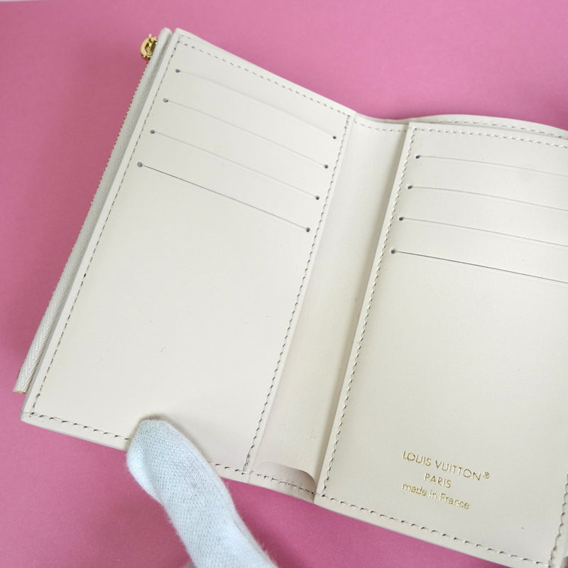 ルイ ヴィトン ポルトフォイユ カプシーヌ コンパクト クオーツ 三つ折り財布 ホワイト M11363