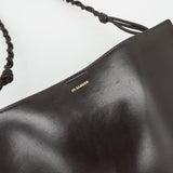 ジルサンダー TANGLE MEDIUM タングル レザー ショルダーバッグ ダークブラウン - NEWSED