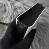 ジルサンダー TANGLE SMALL タングル スモール キャンバス / レザー ショルダーバッグ アイボリー / ブラック - NEWSED