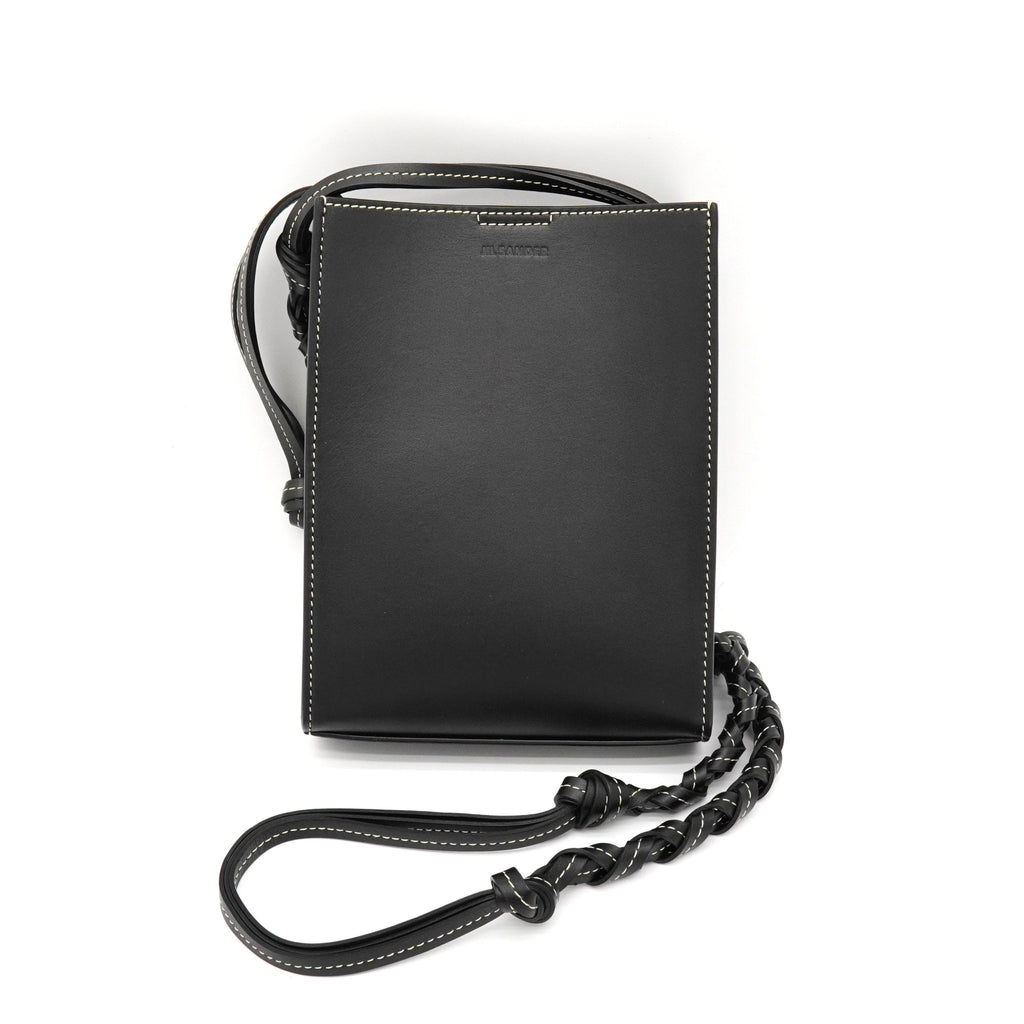 ジルサンダー TANGLE SMALL タングル ステッチ レザー ショルダーバッグ ブラック