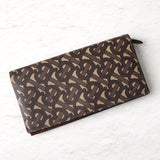 希少✨バーバリー 三つ折り財布 TB ロゴ 総柄 PVC レザー ブラウン バーバリー TBロゴ 総柄 PVC 二つ折り財布 長財布 ブラウン / ベージュ