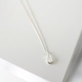 Tear Drop Silver Necklace - NEWSED