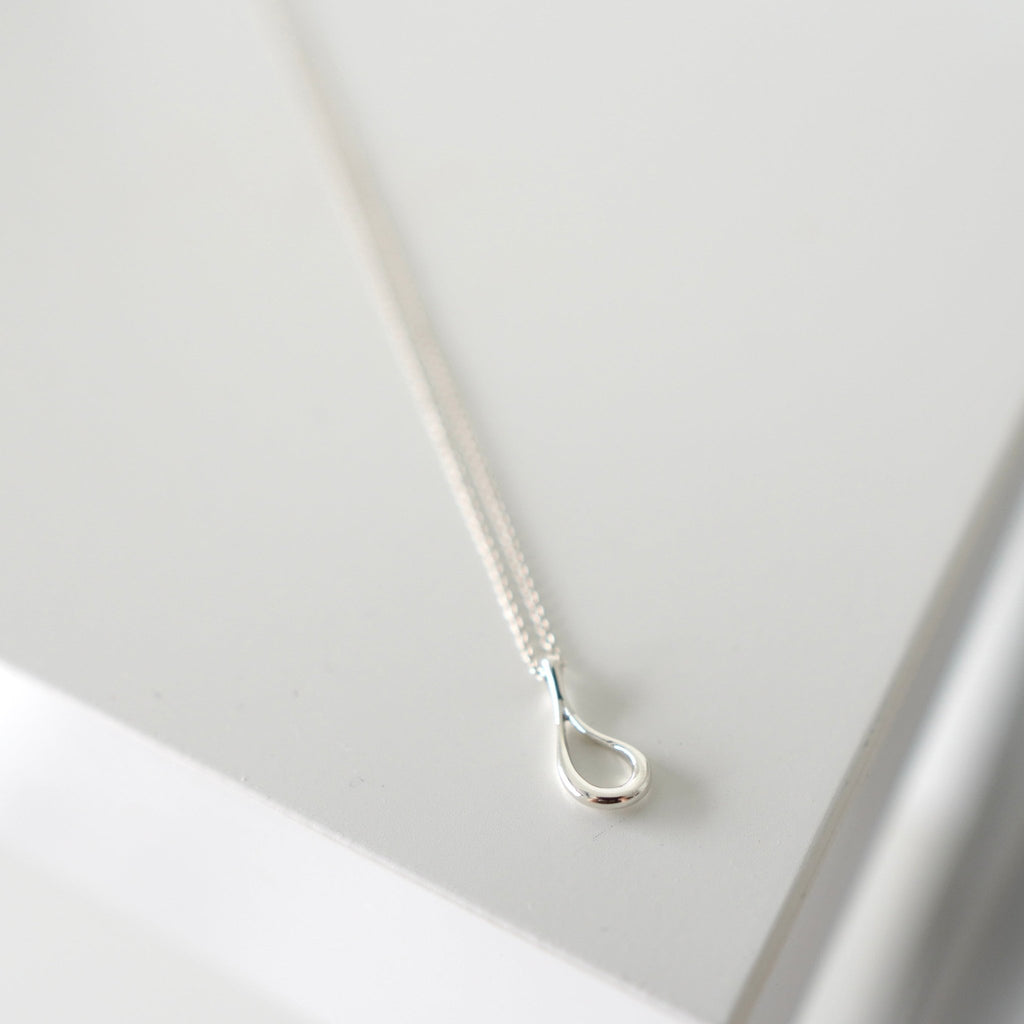 Tear Drop Silver Necklace
