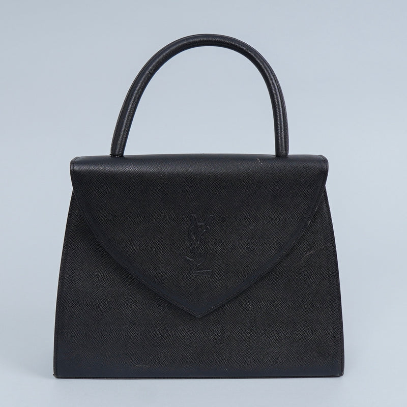 ヴィンテージ YSLロゴ レザー ハンドバッグ