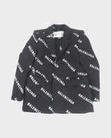 グッチ×バレンシアガ The Hacker Jumbo GG Jacket ハッカープロジェクト テーラードジャケット ブラック IT 48 メンズ - NEWSED