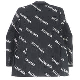 グッチ×バレンシアガ The Hacker Jumbo GG Jacket ハッカープロジェクト テーラードジャケット ブラック IT 48 メンズ - NEWSED