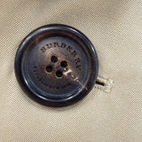 バーバリー THE KENSINGTON 裏地ノバチェック柄 ロゴ入りボタン レザー使い トレンチコート ベージュ 48 メンズ - NEWSED