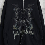 THERMAL LAYERED ZIP HOODIE ジュンナカヤマ サーマル ジップアップ フーディー パーカー ブラック - NEWSED