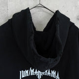 THERMAL LAYERED ZIP HOODIE ジュンナカヤマ サーマル ジップアップ フーディー パーカー ブラック - NEWSED