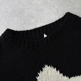 THRIFTY LOOK STAR HAND KNIT スリフティールック スター ハンドニット ブラック - NEWSED