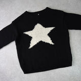 THRIFTY LOOK STAR HAND KNIT スリフティールック スター ハンドニット ブラック - NEWSED