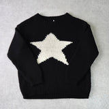 THRIFTY LOOK STAR HAND KNIT スリフティールック スター ハンドニット ブラック - NEWSED
