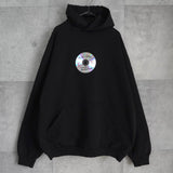 バレンシアガ TO MY LOVE HOODIE オーバーサイズ CD装飾 ダメージ加工 パーカー フーディー ブラック - NEWSED