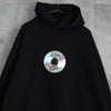 バレンシアガ TO MY LOVE HOODIE オーバーサイズ CD装飾 ダメージ加工 パーカー フーディー ブラック