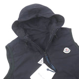モンクレール TOUQUES GIUBBOTTO ロゴエンブロイダリー WZIP ナイロン ベスト ネイビー 3 メンズ - NEWSED