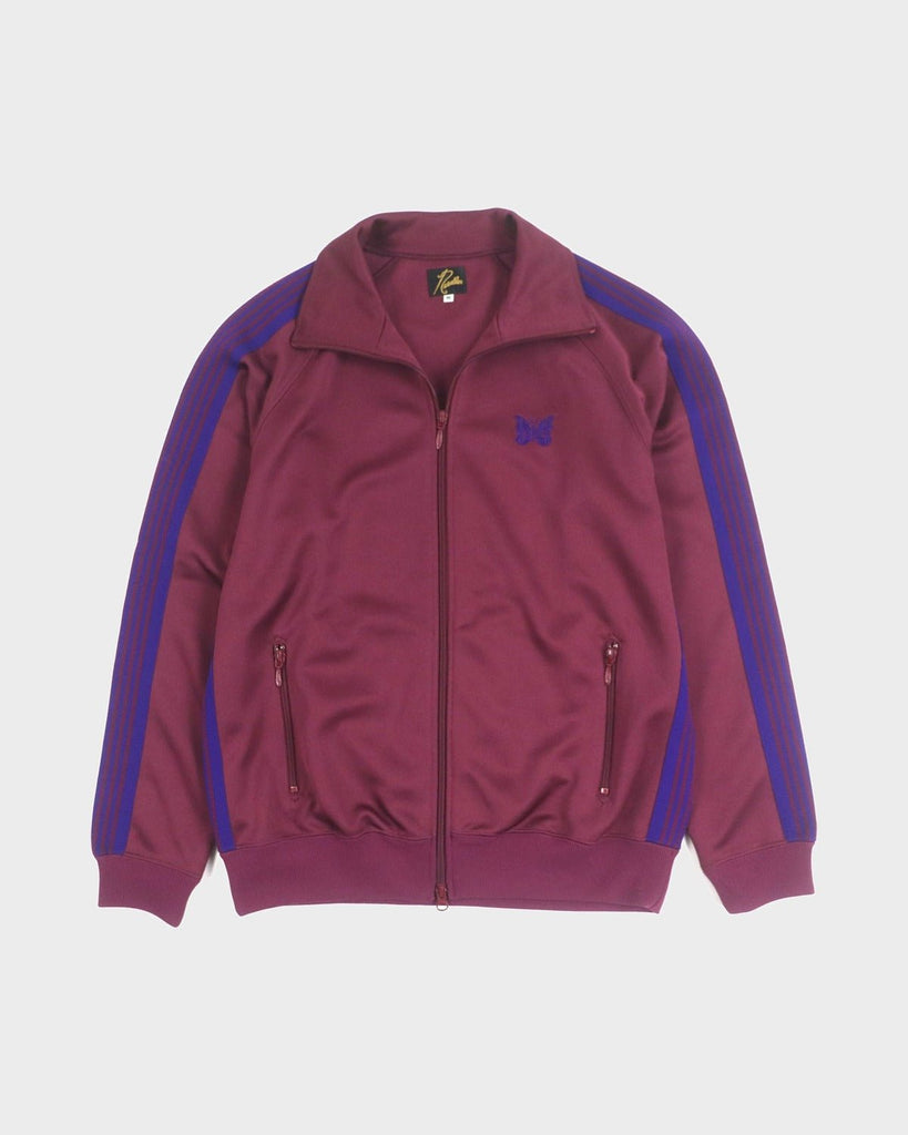 ニードルズ Track Jacket-Poly Smooth ロゴ刺繍 ダブルジップアップ ジャージ トラックジャケット ワインレッド M メンズ