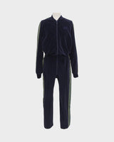 ニードルズ TRACK JUMP SUIT CITYSHOP別注 ロゴ刺繍 ベロア オールインワン ツナギ ネイビー XS レディース - NEWSED