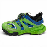 バレンシアガ TRACK TRAINERS レースアップ レザー ローカットスニーカー ライトグリーン 24.5 レディース - NEWSED