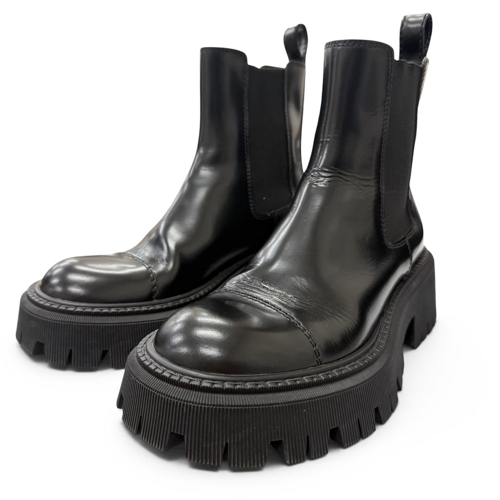 バレンシアガ TRACTOR BOOTIE サイドゴア ブーツ ブラック 35 レディース