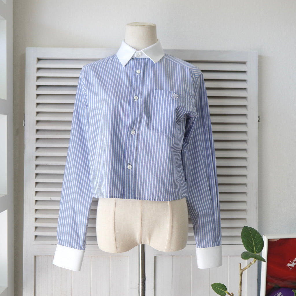 Triomphe Embroidery Cropped Shirt