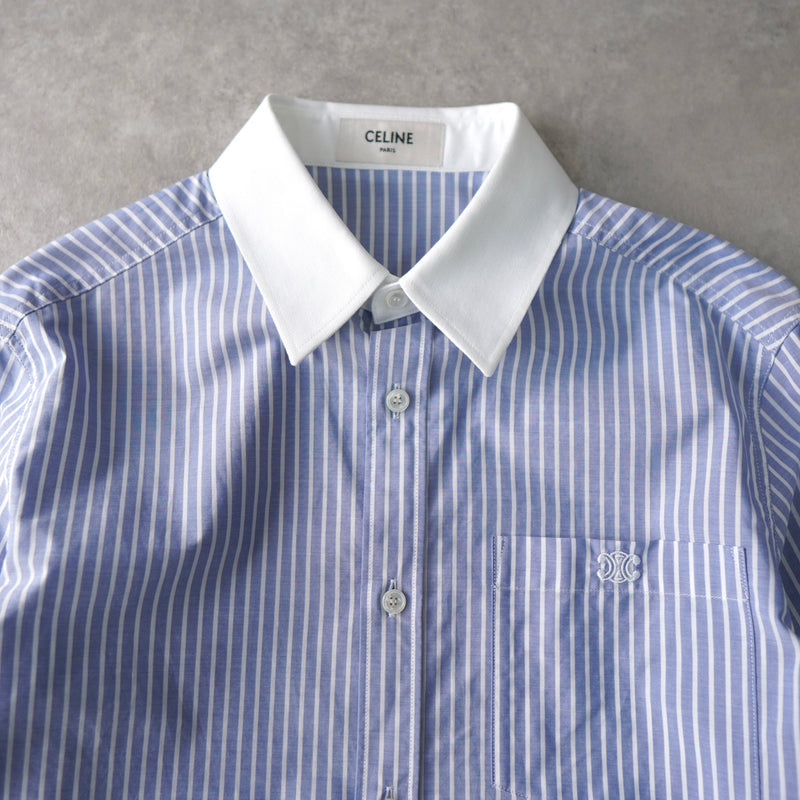 Triomphe Embroidery Cropped Shirt - NEWSED