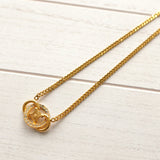 Triomphe Rhinestone Gold Necklace｜Made in Italy - NEWSED