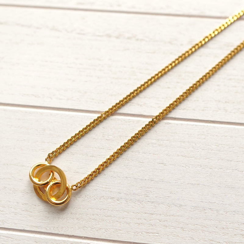 Triomphe Rhinestone Gold Necklace｜Made in Italy - NEWSED