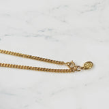 Triomphe Rhinestone GP Gold Necklace - NEWSED