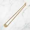 Triomphe Rhinestone GP Gold Necklace
