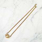 Triomphe Rhinestone GP Gold Necklace - NEWSED