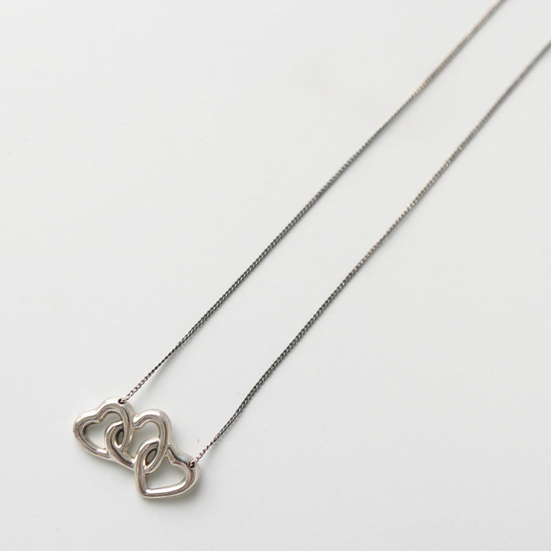 Triple Hearts Silver Necklace - NEWSED