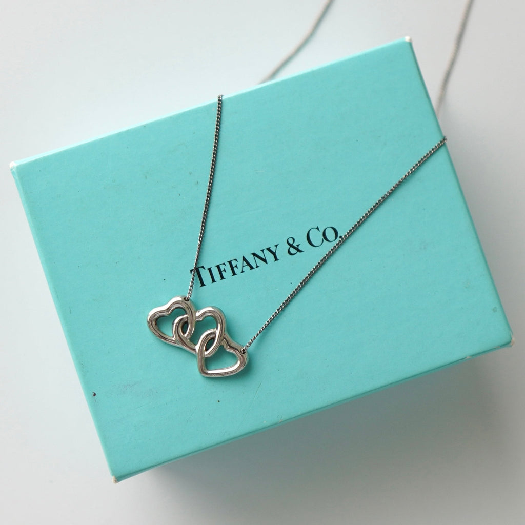 Triple Hearts Silver Necklace