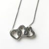 Triple Hearts Silver Necklace
