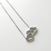 Triple Hearts Silver Necklace