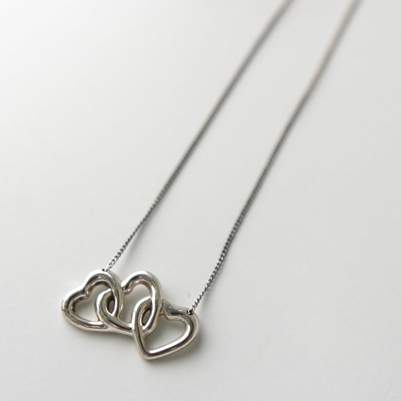 Triple Hearts Silver Necklace - NEWSED