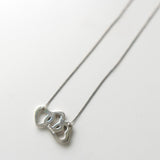 Triple Hearts Silver Necklace - NEWSED