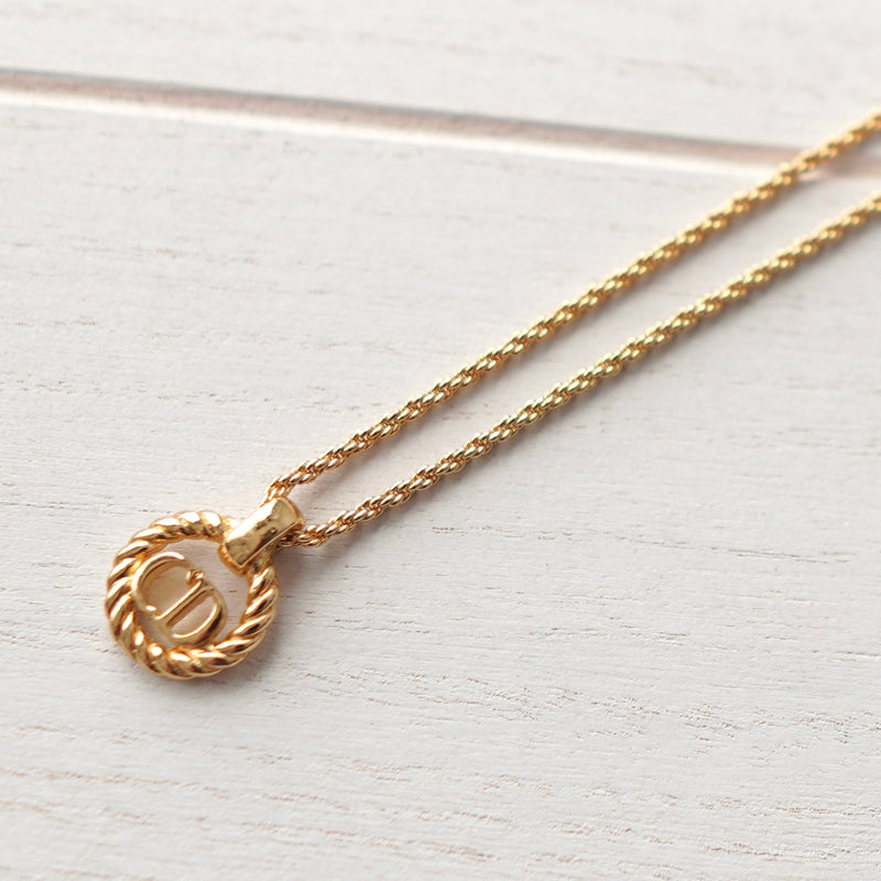Twist Circle Top Gold Necklace - NEWSED