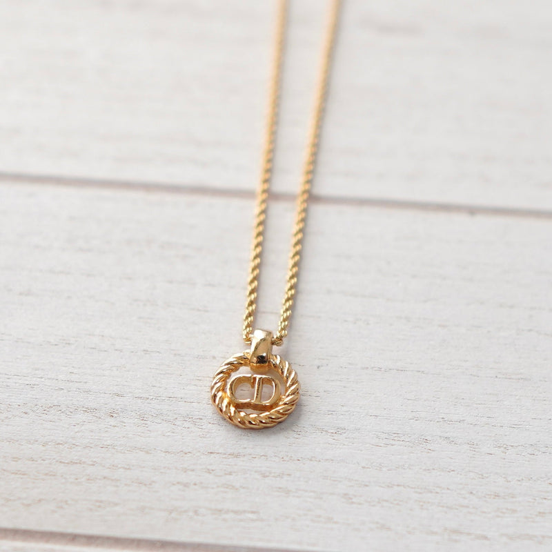 Twist Circle Top Gold Necklace - NEWSED