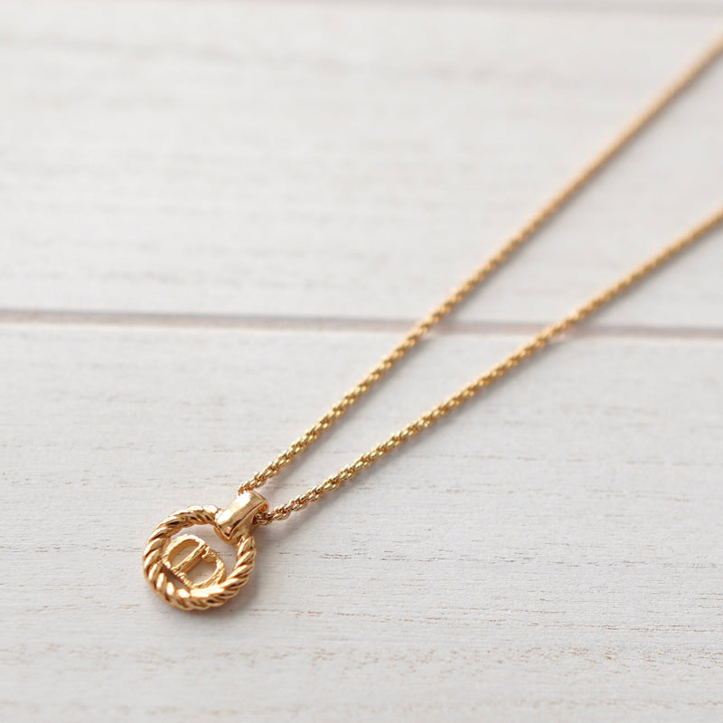 Twist Circle Top Gold Necklace - NEWSED