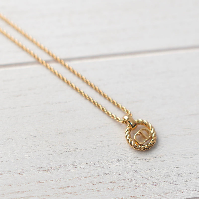 Twist Circle Top Gold Necklace - NEWSED