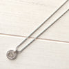 Twist Circle Top Silver Necklace