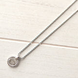 Twist Circle Top Silver Necklace - NEWSED