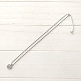 Twist Circle Top Silver Necklace - NEWSED