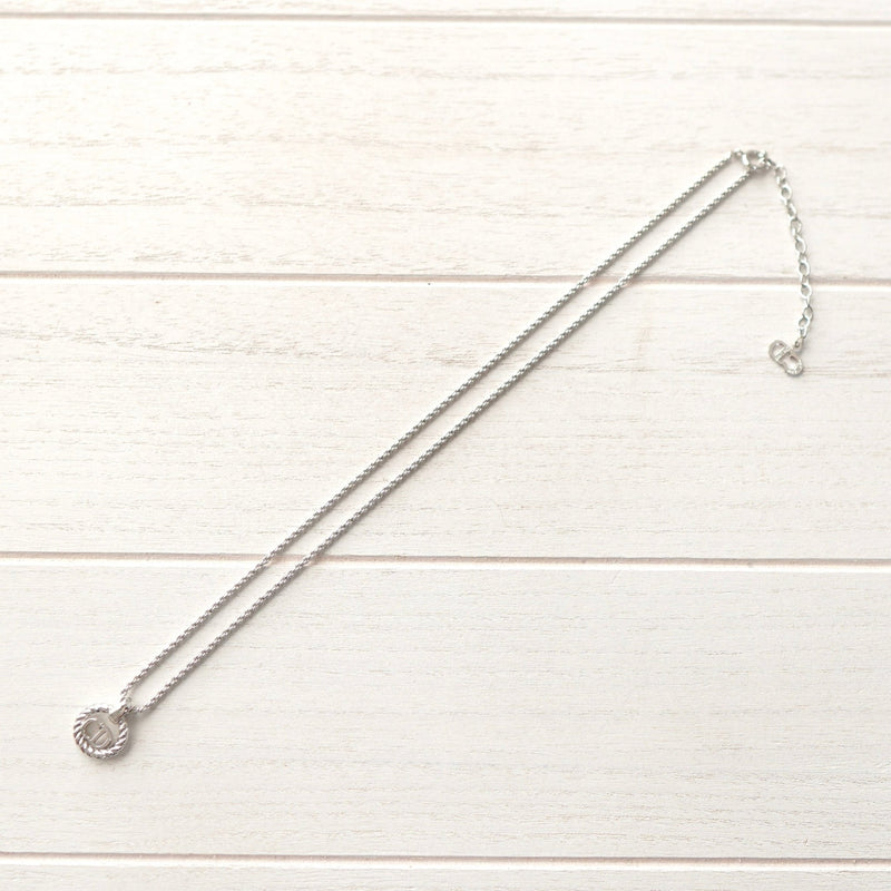 Twist Circle Top Silver Necklace - NEWSED