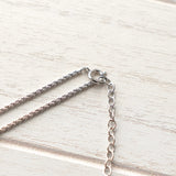 Twist Circle Top Silver Necklace - NEWSED