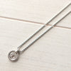Twist Circle Top Silver Necklace