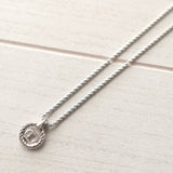 Twist Circle Top Silver Necklace - NEWSED