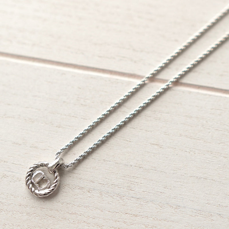 Twist Circle Top Silver Necklace - NEWSED
