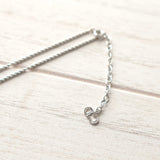Twist Circle Top Silver Necklace - NEWSED