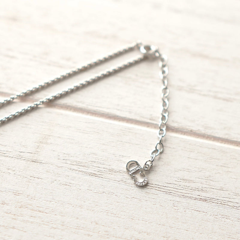 Twist Circle Top Silver Necklace - NEWSED